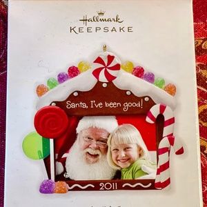 Hallmark Keepsake Sittin' With Santa Photo Ornament